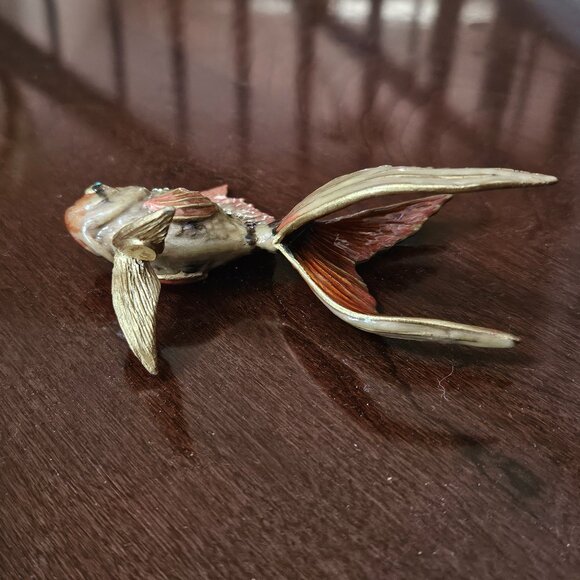 RARE JAY STRONGWATER GEOFFREY TROPICAL FISH GROTTO OCEAN CRYSTAL ENAMEL FIGURINE - Picture 8 of 12